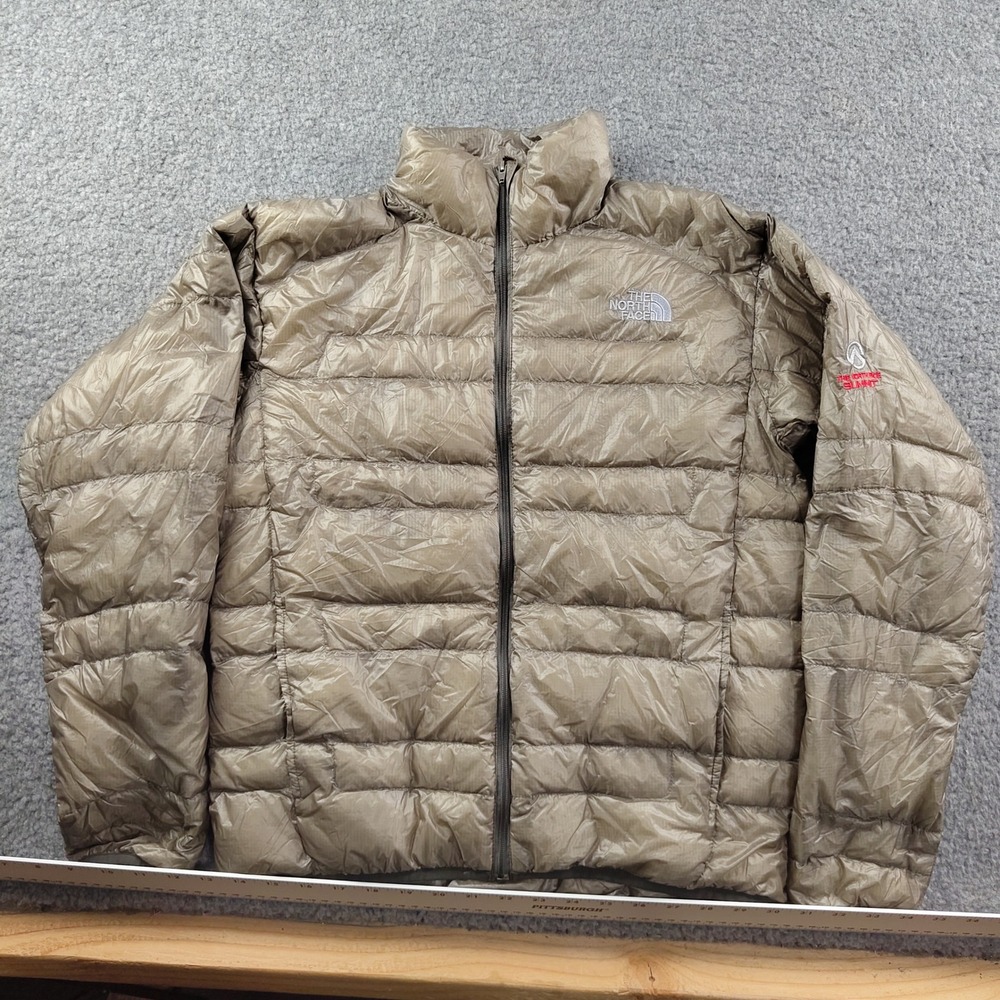 The North Face Puffer Jacket Womens Small Summit Series Olive Brown EUC